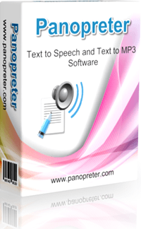 Caixa do software de texto em fala