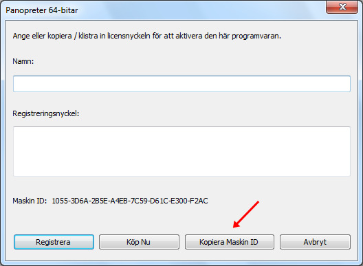 Entertangentens dialogruta